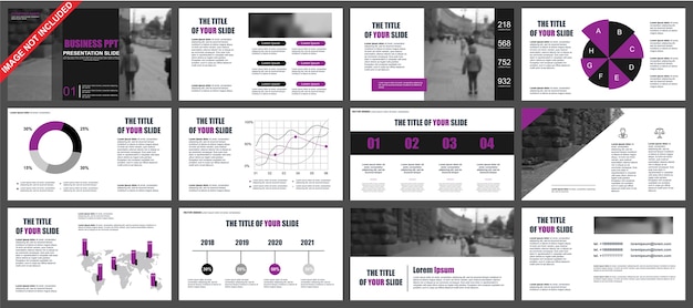 Business Powerpoint Présentation Diapositives Modèles à Partir D'éléments Infographiques.