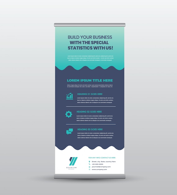 Business Roll Up Standing Banner & Poster Design