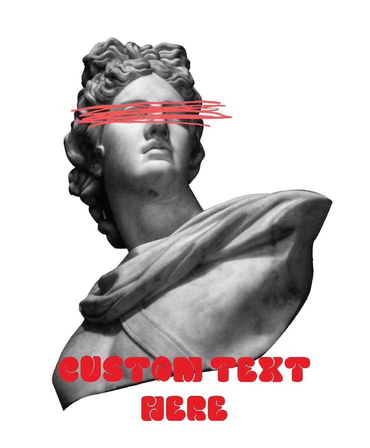 Vecteur buste du dieu grec en marbre