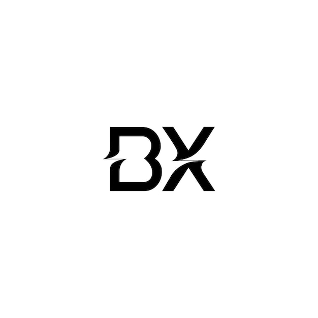 BX monogramme logo design lettre texte nom symbole logo monochrome alphabet caractère logo simple