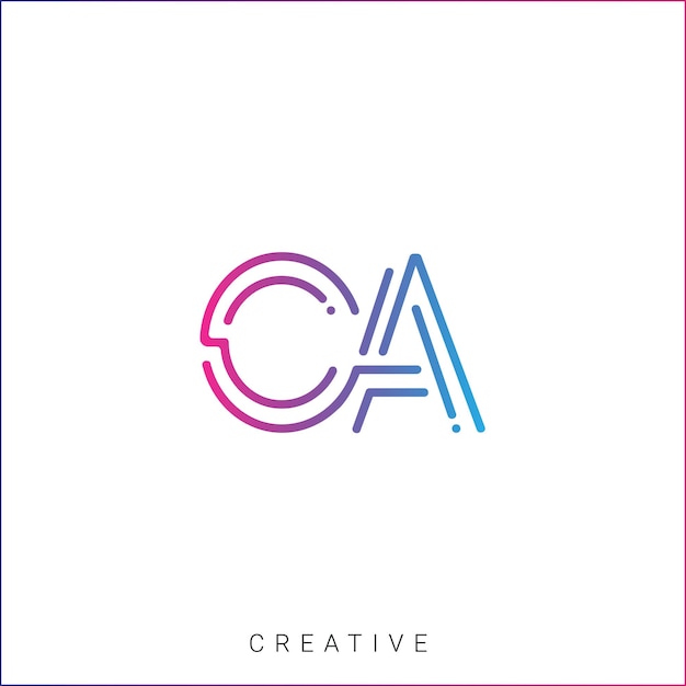 CA Logo dernier modèle vecteur coloré monogramme symbole police de caractères logo design moderne initial basé sur LOGO