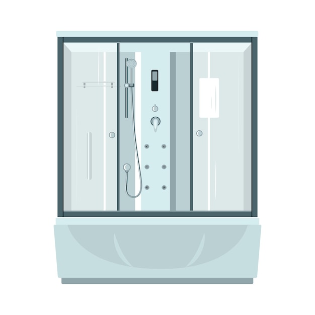 Vecteur cabine de douche
