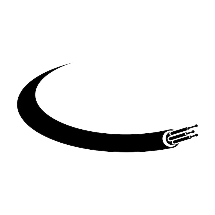Vecteur le câble à fibre optique est une icône vectorielle, une illustration et un symbole.