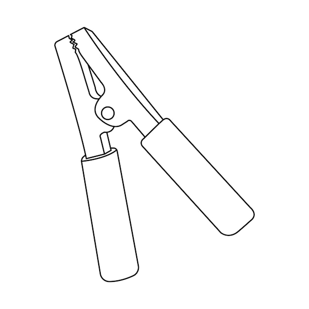 Câble de raccordement d'alimentation de batterie de voiture icône illustration vectorielle conception simple