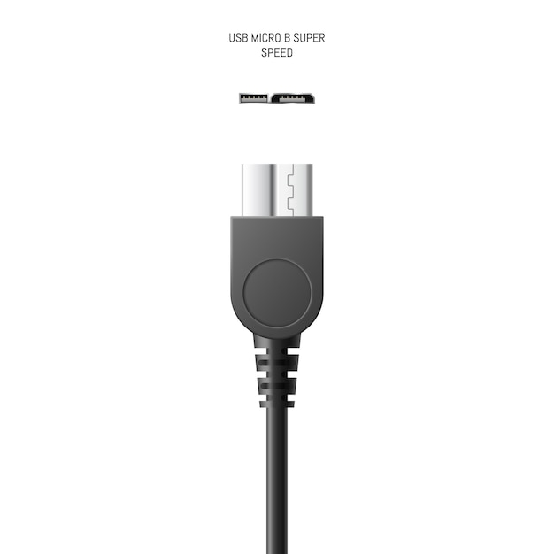 Câble usb, connecteur type micro b ou chargeur pour appareils mobiles