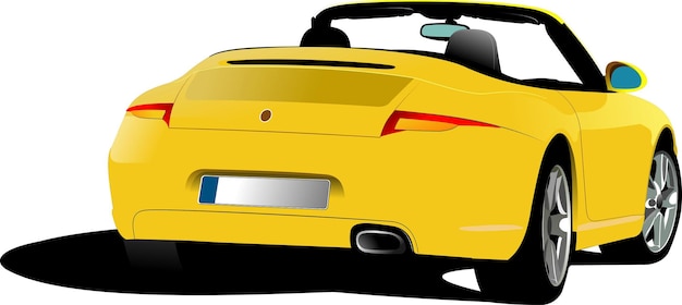 Vecteur le cabriolet jaune