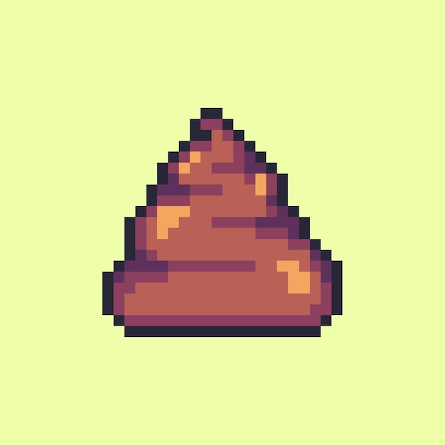 caca avec le style pixel art