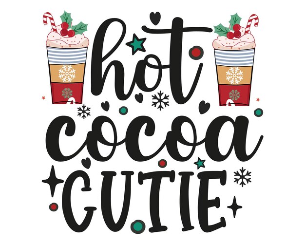 Le cacao chaud et le t-shirt de Noël drôle