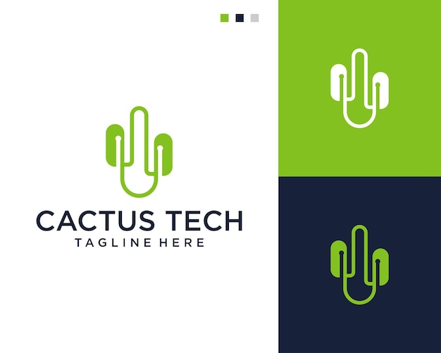 Cactus Avec Création De Logo Technologique