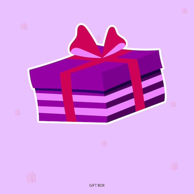 Vecteur le cadeau violet