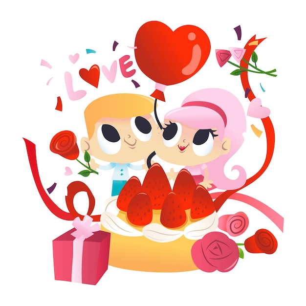 Cadeaux De Gâteau De Couple Super Mignon