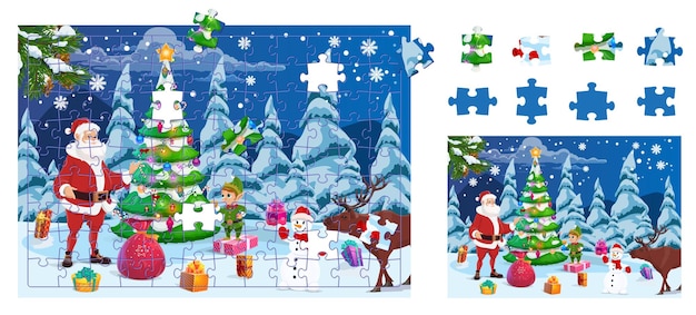 Cadeaux de Noël Père Noël gnome Jigsaw puzzle game