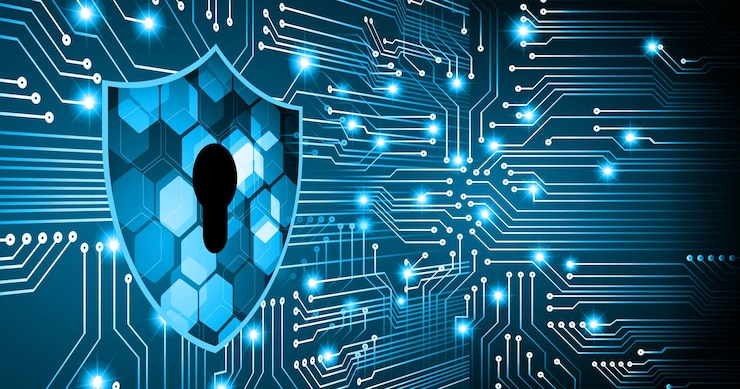 Vecteur cadenas fermé sur la cyber sécurité de l&#39;arrière-plan numérique