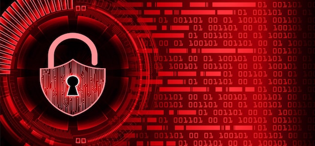 Cadenas Fermé Sur La Cyber Sécurité De L'arrière-plan Numérique