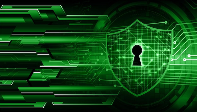 Cadenas fermé sur la cybersécurité de fond numérique