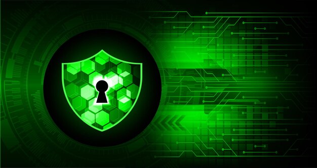 Cadenas fermé sur la cybersécurité de fond numérique