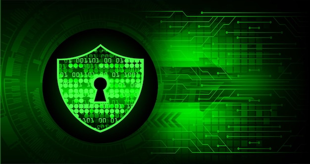 Cadenas fermé sur la cybersécurité de fond numérique
