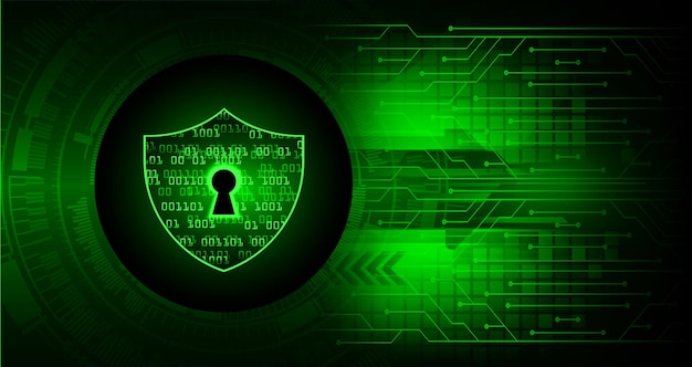 Cadenas fermé sur la cybersécurité de fond numérique