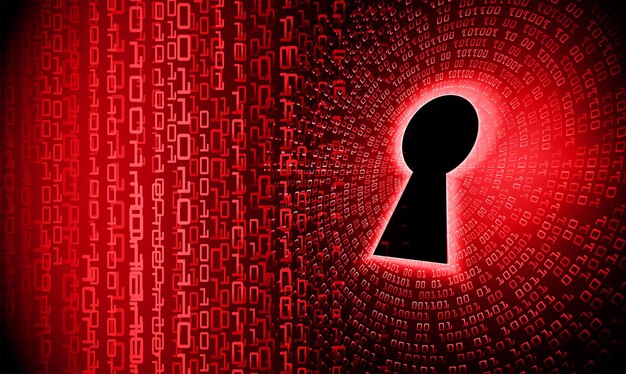 Cadenas fermé sur fond numérique, cybersécurité