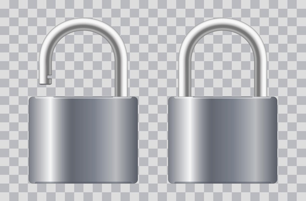 Cadenas Fermé Réaliste Pour La Protection De La Vie Privée Isolé Sur Fond Transparent