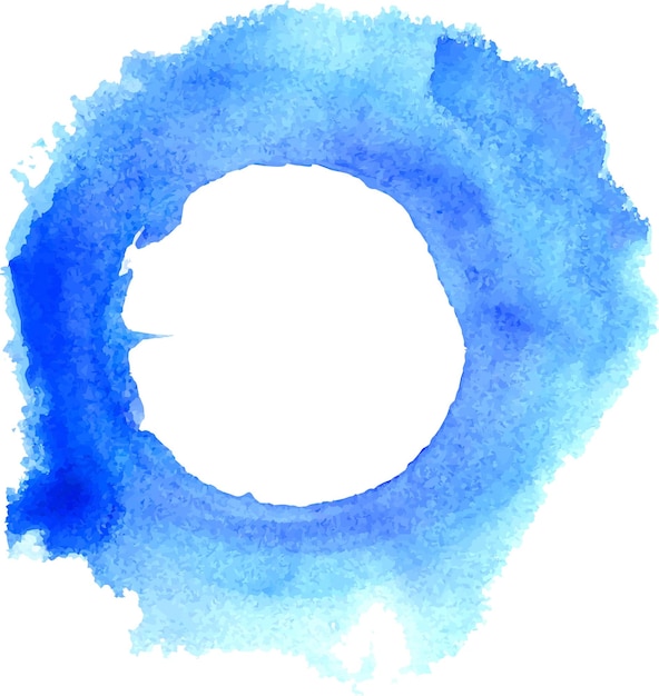 Cadre artistique bleu aquarelle