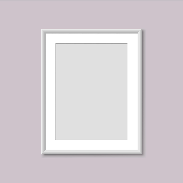 Un cadre blanc et vide réaliste