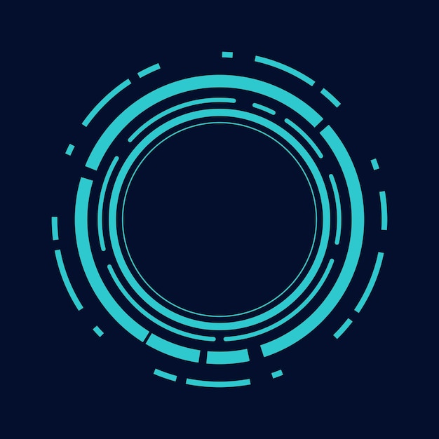 cadre de cercle sci élément d'interface utilisateur moderne technologie futuriste
