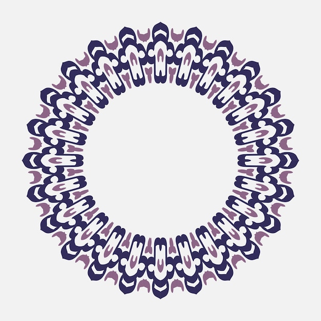 Vecteur cadre de cercle vintage ou ornement rond de couleur violette