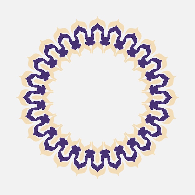 Vecteur cadre de cercle vintage ou ornement rond de couleur violette