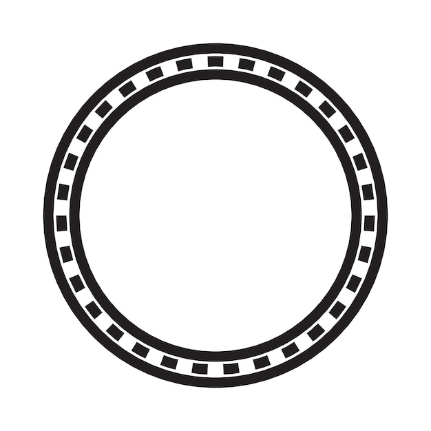 Cadre circulaire autour de l'icône de forme de conception de bordure abstraite pour la conception d'éléments décoratifs vintage doodle