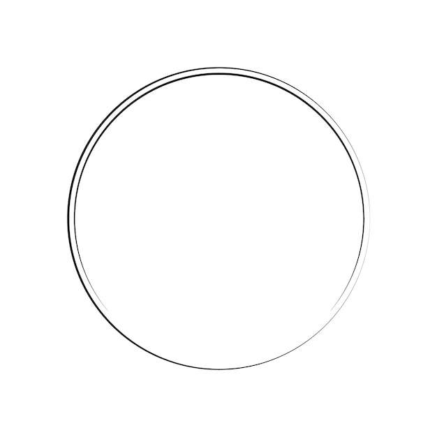 cadre circulaire avec illustration ellement de style ligne