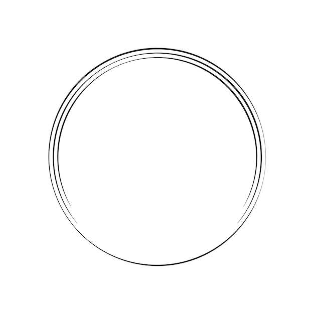cadre circulaire avec illustration ellement de style ligne