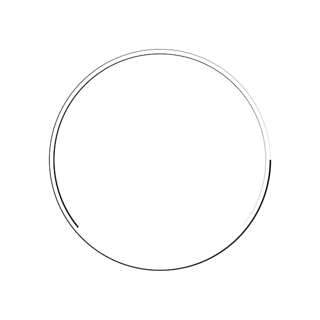 cadre circulaire avec illustration ellement de style ligne