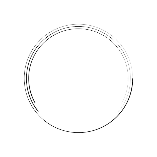 cadre circulaire avec illustration ellement de style ligne