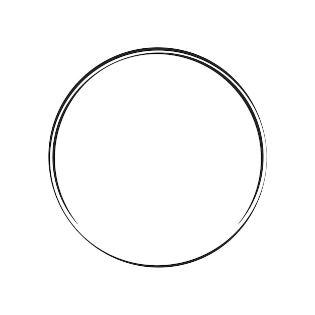 cadre circulaire avec illustration ellement de style ligne