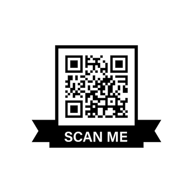 Cadre De Code Qr Pour La Numérisation Icône Noire Sur Fond Blanc Vecteur Pour L'application Et Le Web