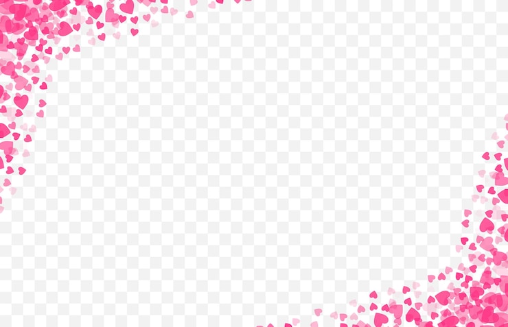 Vecteur cadre coeur, illustration de la bordure pour la décoration rose