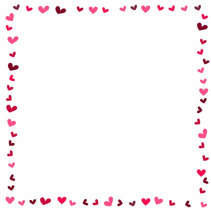 Vecteur cadre de cœur rouge romantique illustration vectorielle pour le design de vacances certains cœurs volants sur fond blanc