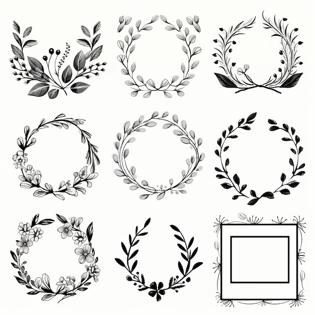 cadre décoratif vintage set de bordure rétro vectoriel élément ornemental illustration de conception ornée