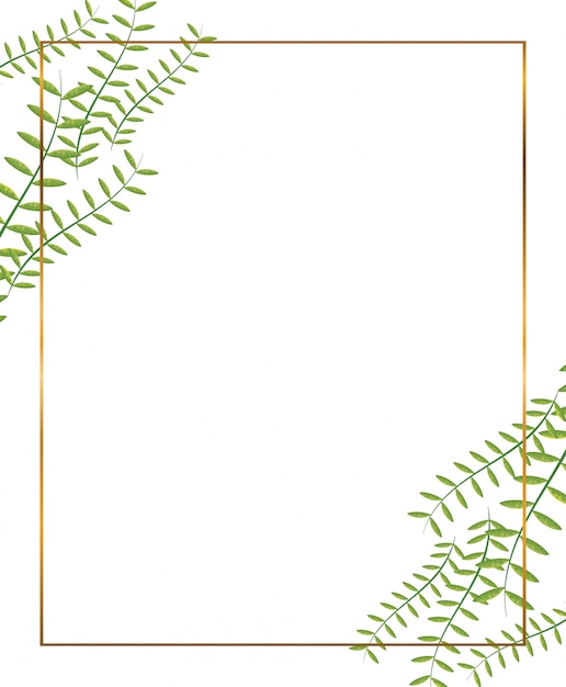 Cadre doré à décor de branches