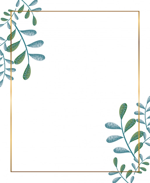 Cadre doré à décor de branches