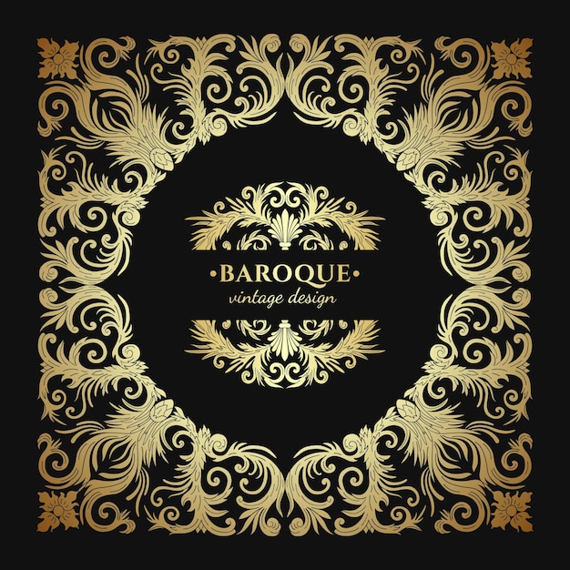 Cadre Doré De Style Baroque.