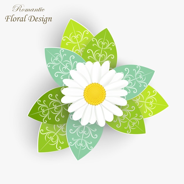 Cadre de fleurs en papier avec des fleurs et des feuilles coupées aux couleurs vives Décorations de mariage
