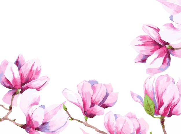 Cadre floral aquarelle