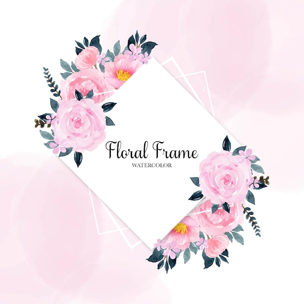 Cadre Floral Aquarelle