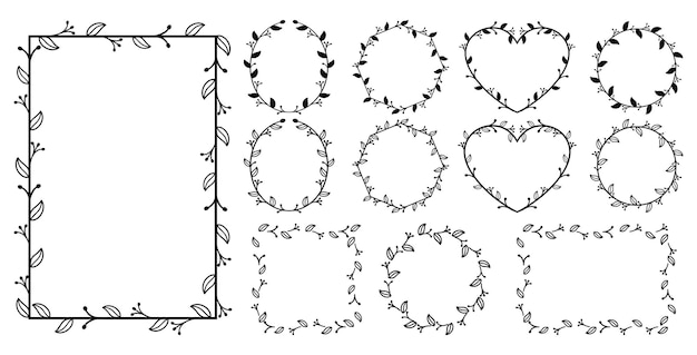 Cadre Floral, Cadre De Fleurs Set Design Graphic Vector