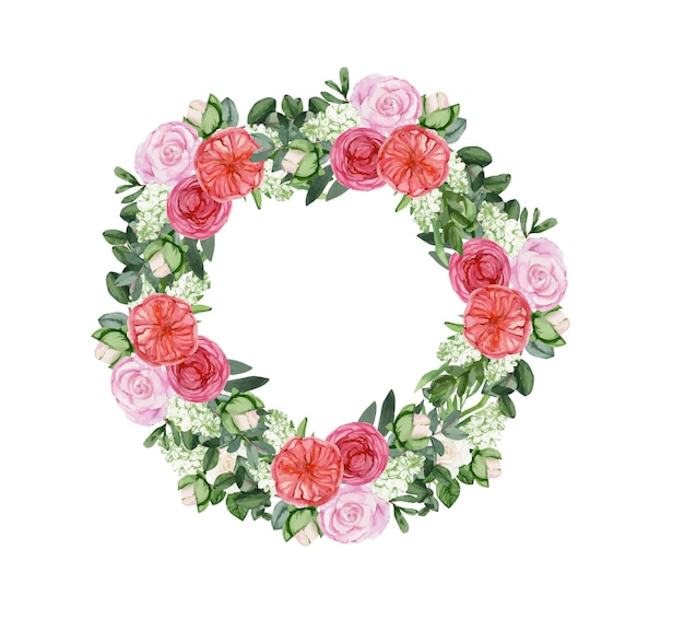 Cadre Floral Fleur Rose Parfait Pour Les Cartes D'invitations De Mariage