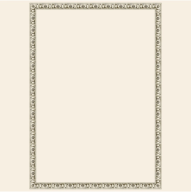 Cadre floral islamique iranien Art de conception traditionnel Tazhib Eslimi Arrière-plan avec boîte de texte