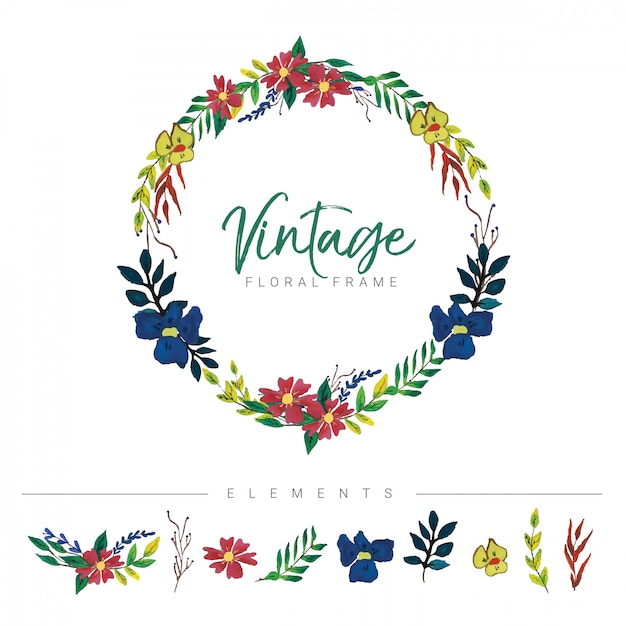 Cadre Floral Vintage