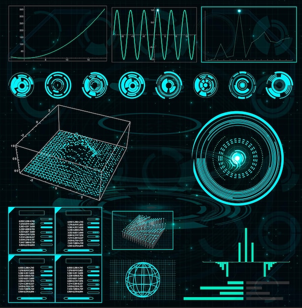 Cadre hologramme bleu